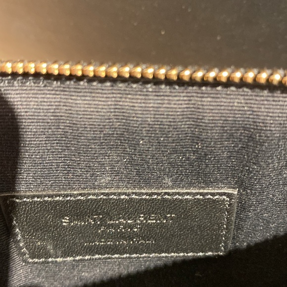 SAINT LAURENT King Palm Pouch Clutch / Envelope Box Pouch - Black - Picture 3 of 5